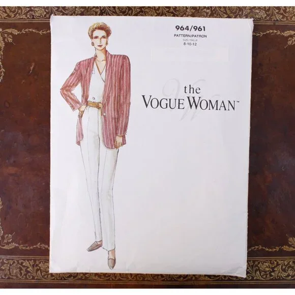 UNCUT Sewing pattern the Vogue woman 964 jacket blouse and pants sizes 8, 10, 12 - Picture 1 of 2